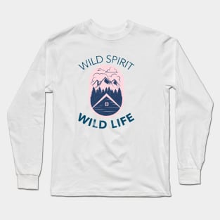 Wild Spirit, wildlife, mountain, climbing outdoor sports Long Sleeve T-Shirt